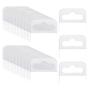 24pcs/2Lembar Tape Kait Supermarket / Pemasang Gantungan PVC Transparan 45mm*45mm