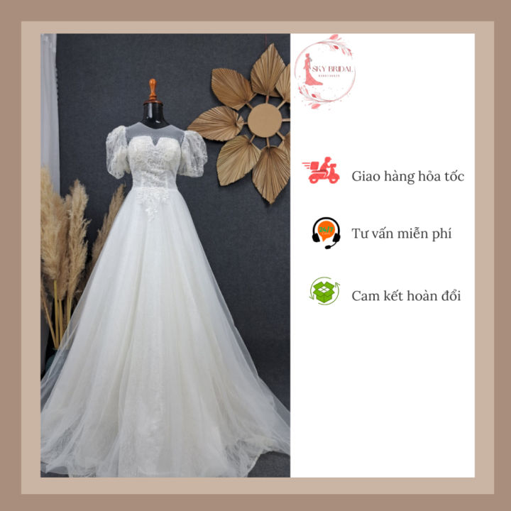 Lời khuyên chọn váy cưới dáng suông thanh lịch cho cô dâu hiện đại