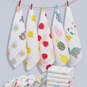 Baby Towel Cotton Six Layers a Gauze Towel Newborn Children Towel Children Face Washing Towel Saliva Towel Square Towel