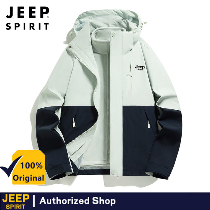 JEEP SPIRIT Men's and Women's Outdoor Life Waterproof 3-in-1 Warm