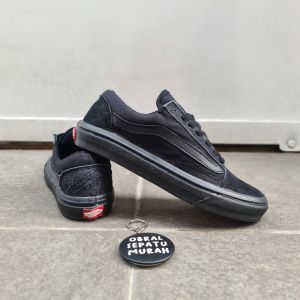 OBRAL SEPATU SNEAKERS VANESSS OLD SCHOOL TRIPLE BLACK 36-43 SEPATU HITAM POLOS VULCANIZED FULL BLACK MURAH 100%