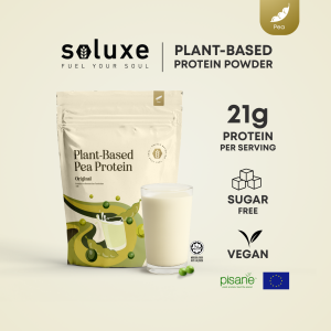 Soluxe Vegan Original Plant Based Pea Protein Powder Shake Non-GMO 500g