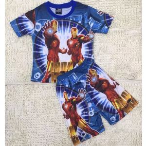COCO Baby & Kids Character/Ironman Terno T Shirt+Shorts For Boys Set