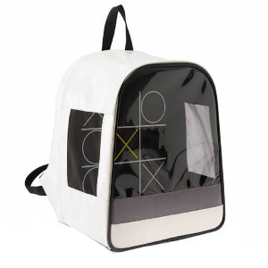 Edenpetz Fashion Pet Cat Dog Backpack Transparent Breathable Out Carrying Bag Load 5KG Leather Double Shoulder Carrier