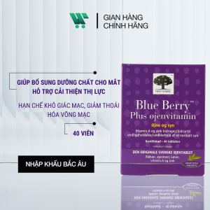 Thực phẩm bảo vệ sức khỏe New Nordic Blue Berry: Viên uống hỗ trợ cải thiện thị lực hạn chế khô giác mạc [40 viên]