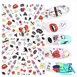 Decal Dán Móng Tay 3D Nail Sticker Chủ Đề Lễ Hội Ma Halloween Doki Doki F421 F255 F254