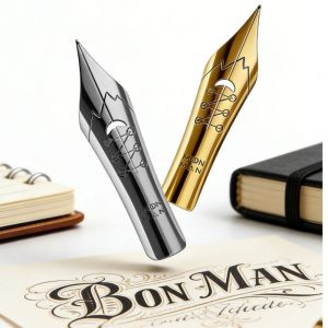 TSEVD Blue Plated Calligraphy Pen Nib Black Plated Soft Elastic Flexible Nib Practical Accessory Smooth Edge Soft Elastic Nib Copperplate Font