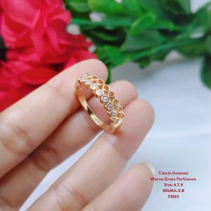 Cincin Perhiasan Aksesoris Lapis Emas Terlaris Tidak Mudah Luntur Tahan Lama dan Awet C74