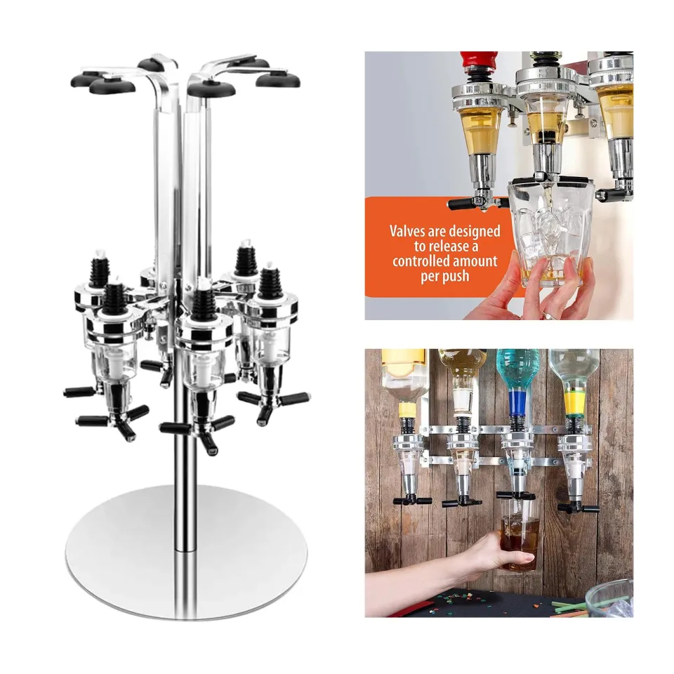 Fityle Bottle Liquor Dispenser Bar Set Tabletop Beer Shot Dispenser for  Beverage