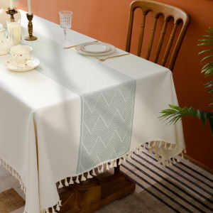 Internet Celebrity Thick High-Grade Light Luxury ins Wind Cross-Border  Table Cloth Decoration Cotton and Linen Simplicity Solid Color Cover Cloth