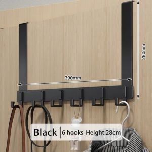 Nail Free Door Hanger Hook Adjustable Space Aluminum Hook Hanger Bathroom/Bedroom Hanging Clothes