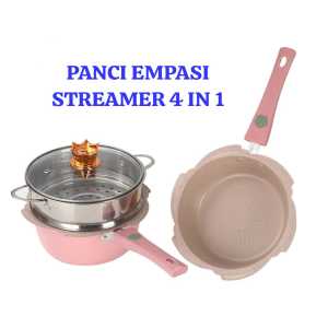 [LM] - Panci Mpasi Anti Lengket Sakura Flower Healthy/ Panci Susu Mpasi Plus Steamer/Panci Mpasi Baby