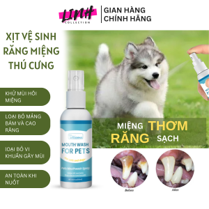 Xịt Vệ Sinh Răng Miệng Chó Mèo Thú Cưng YEGEBONG Khử Mùi Hôi Miệng Diệt Khuẩn An Toàn Khi Nuốt Chai 100ml