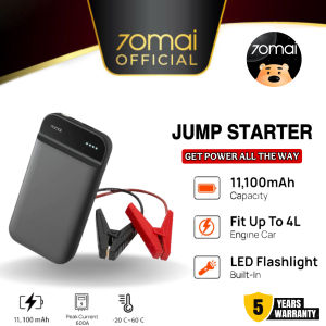 🔥Mega Offer🔥 70mai PS01 Jump Starter 11100mAh Powerbank | For Car Emergency Startup Built in LED Portable With Bag | 5 Year Warranty