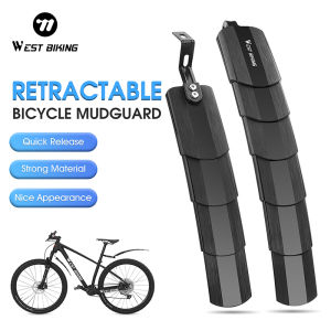 WEST BIKING Foldable Bike Fender Universal Bike Mudguard MTB Bicycle Front Rear Fender Cycling Wheel Wings Mud Guard Bicycle Accessories