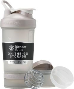 Blender Bottle Shaker Bottle with Pill Organizer  22-Ounce Rose Pink ขวดเชค สีชมพูกุหลาบ