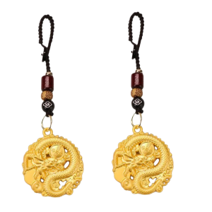 Gold Dragon Pendant Necklace Wealth Lucky Abundance Pendant Zodiac Sign Amulet Sweater Chain Jewellery Gift