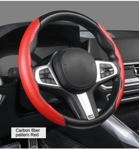 MODIFIKASIMARKET - Cover Stir Carbon Universal Sarung Stir Setir Mobil Carbon Anti Slip Sporty