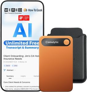Comulytic Note Pro AI Voice Recorder Transcribe & Summarize with AI Technology AI Taking Device and Meeting Recorder