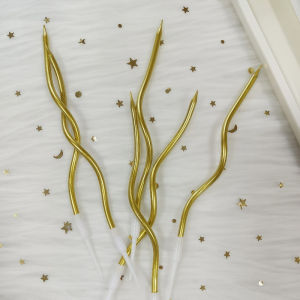 เทียนวันเกิด เทียนปักเค้กแบบเกลียวโค้ง หลายแบบ สีสวย วันเกิด HBD ปาร์ตี้ Spiral birthday candle