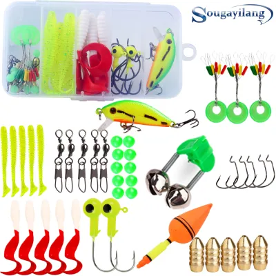 Fishing Tackle Set for Novice Including Fishing Lures Hooks Fishing Pliers Necessary Accessories for Fishing Fishing Accessories Complete Set