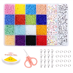 5000pcs Beads Kit Mixed Square Alphabet Letter Beads and Heart Beads Charms Bracelet Necklace For Jewelry Making DIY Accessories Crafts
