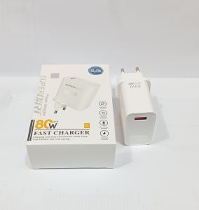 Batok Adapter 80W  For RLM 9 Fast Charger Support Fast Charging Batok Kepala Casan HP Universal