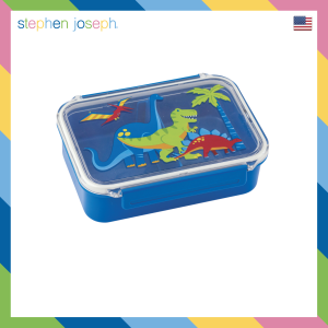 Stephen joseph กล่องข้าวเด็ก ยอดนิยมจากอเมริกา ดีไซน์น่ารักน่าใช้ น้ำหนักเบา กล่องข้าว 2 ช่อง ปิดแน่น ไม่รั่ว สามารถพกพาใส่กระเป๋าเป้หรือกระเป๋าใส่อาหารได้ BENTO LUNCH BOX DINO กล่องใส่อาหารลายน่ารักเข้าชุดกับกระติกน้ำเด็ก