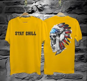 Kaos Atasan oblong pria Lengan pendek Kaos oblong Sablon Stay Chill Kaos pria / Kaos Oblong/ Baju Kaos Tshirt/ Tshirt pria / Tshirt pria