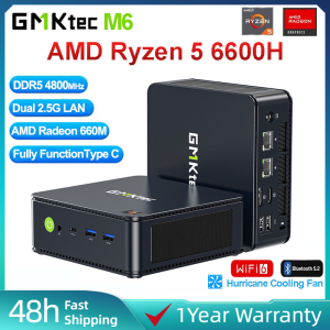 GMK M6/M6 Ultra Mini PC AMD R5 6600H Gaming Mini PC AMD Radeon 660 32GB DDR5 1TB SSD USB4 DUAL 2.5G LAN Computer PC Mini Computer PC Gaming Desktop