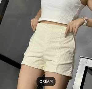 AMAYAPlain Color Curdoroy Highwaist Plus Big Size Trousers Shorts - 32 to 40 waistline - medium to 2xl - elastic waistline - for summer - classy and elegant - premium fabric - excellent quality - fabric from abroad - premium quality - mall quality