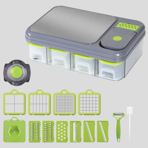 [SG Stock]Kitchen Manual Veggie Chopper Slicer Shredder Grater With Storage Container Egg Separator