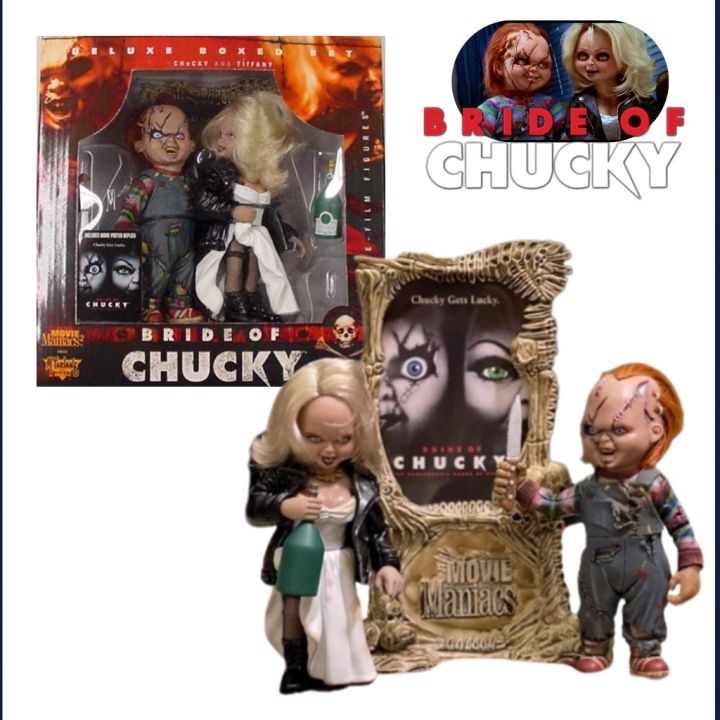 チャッキー＆ティファニー デラックスボックスセットMOVIE MANIACS ２ ฟิกเกอร์โมเดล Chucky & Tiffany ลิขสิทธิ์แท้ McFARLANE MOVIE