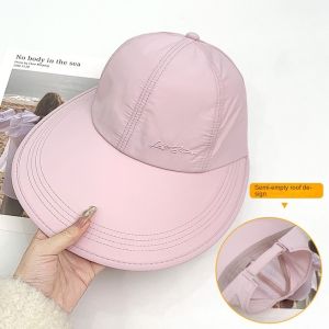 BESTOURO Rộng vành Mũ che nắng Có thể gập lại Thoáng khí Mũ Lưỡi Trai Thường ngày Nhanh khô Mũ đi biển Thể thao ngoài trời
