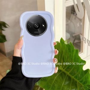 New Casing Redmi A3 A2+ A2 A1+ A1 Note 11 Pro 11S Plus 4G 5G Ins Simple Fashion Simple Macaron Wave Border Phone Case Cartoon Solid Colors Silicone Soft Cover 2024