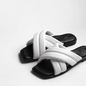 12.12 Sandal Korea Tali Silang Lucia - Sendal SLip On Flip Flop Terbaru Paling Murah Ready Stok Viral Kekinian 2022