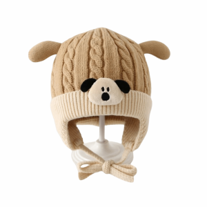 NOVAWEAR Winter Baby Crochet Hat Toddler Plush Knitted Hat Kids Ear Protection Breathable Cold-Resistant Windproof 6-36 Months Outdoor