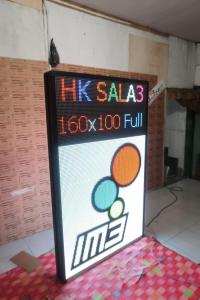 Running Text Videotron Dua Sisi 170x100Cm Outdoor Wifi Plus LAN