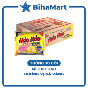 [THÙNG 30 GÓI] - ACECOOK - MÌ Hảo Hảo hương vị Mì Gà Vàng - Mì ăn liền Hảo Hảo gà vàng - (74g/gói) - Hảo Hảo vị gà