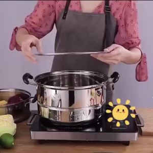 BIG set Steamer Pot Goods For kitchenware high Capacity Stainless steel super affordable