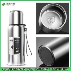Sikiwind 600-1000ml 316 Stainless Steel Insulated Thermal Water Bottle with Handle Rope Thermal Tumbler Tumbler Bottle for Travel