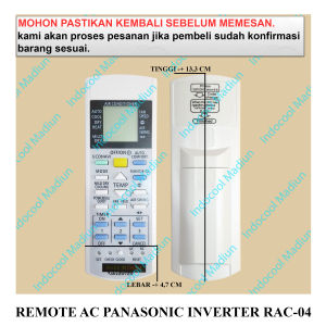 RAC04 REMOT / REMOTE UNTUK AC / REMOTE AC PANASONIC INVERTER RAC-04