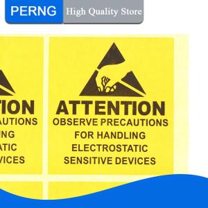 [PERNG] Tehe 40Pcs Caution Sticky Sticker Adhesive Warning Label ESD Static Sensitive Device