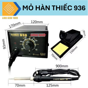 Mỏ hàn thiếc 936  trạm hàn chỉnh nhiệt 936 siêu mạnh siêu bền