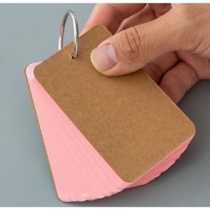 Iron Ring Handwritten Memo Hard Blank English Word Card Loose-leaf Memo Memory Card Iron Ring Handwritten Memo