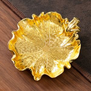 LUXURYLYN Retro Metal Coaster Elegant Exquisite Tea Ceremony Decoration Chinese Style Heat Resistant Insulation Pad Home Decoration