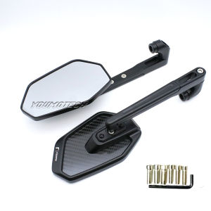 8mm/10mm Universal RIZOMA Motorcycle Rearview Mirrors Round Black Motorcycle Side Mirrors For Yamaha Honda Kawasaki Ducati BMW Suzuki