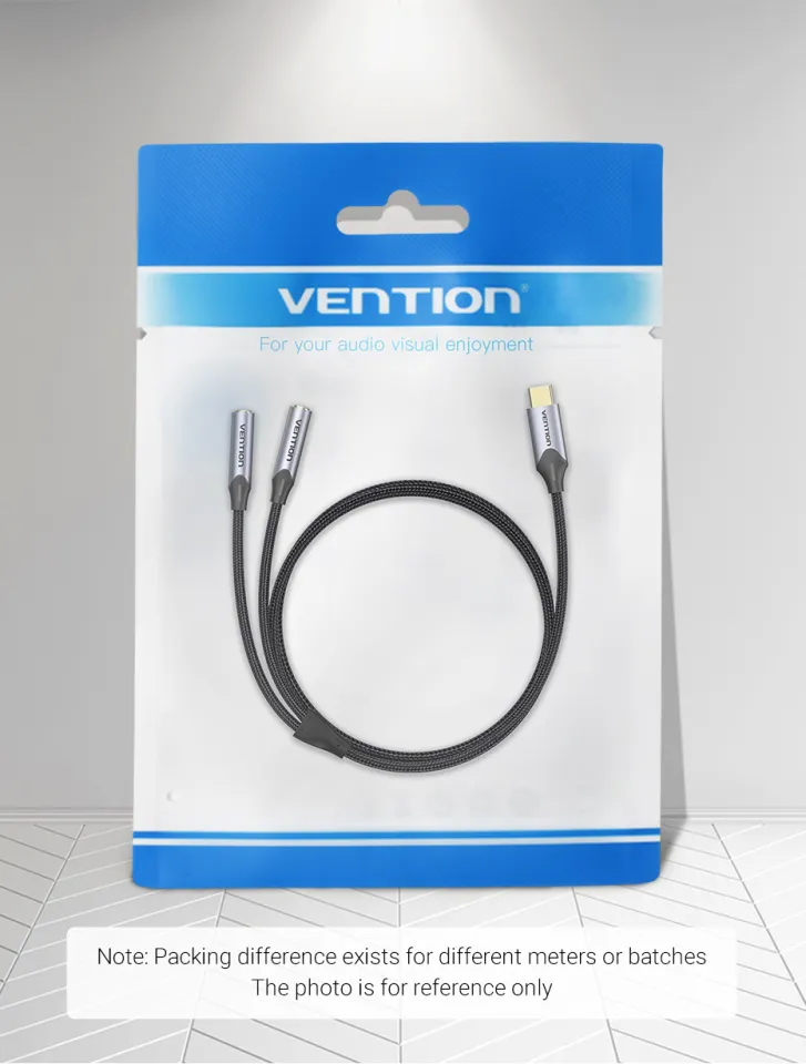 Vention Type C to Dual Jack Earphone Adapter USB C to