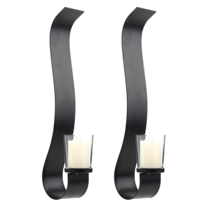 2pcs Elegant S Shape Wall Holder Candlestick for Home Decoration with Quality Iron Materials Home Improvement
