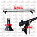 Aerorack / Aero Rack Roof Rack / Roofrack Top Load / Topload Cargo Carrier Car Basket 50"x38" (SILVER) Black Gutter Mount with 6 or 7 INCHES. 
